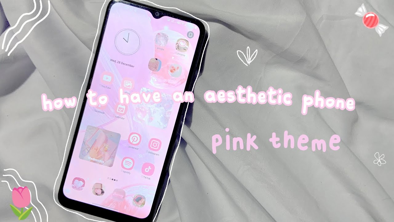 make your android homescreen aesthetic || ➜ pink theme🍬🌸