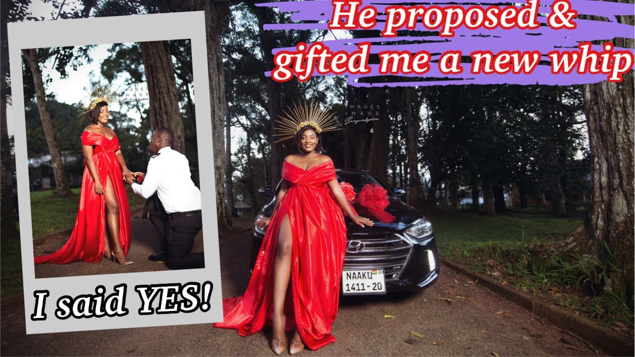 MY SURPRISE PROPOSAL + HE GIFTED ME A NEW CAR || I SAID YES! #BLACKCOUPLEGOALS || NAAKU ALLOTEY