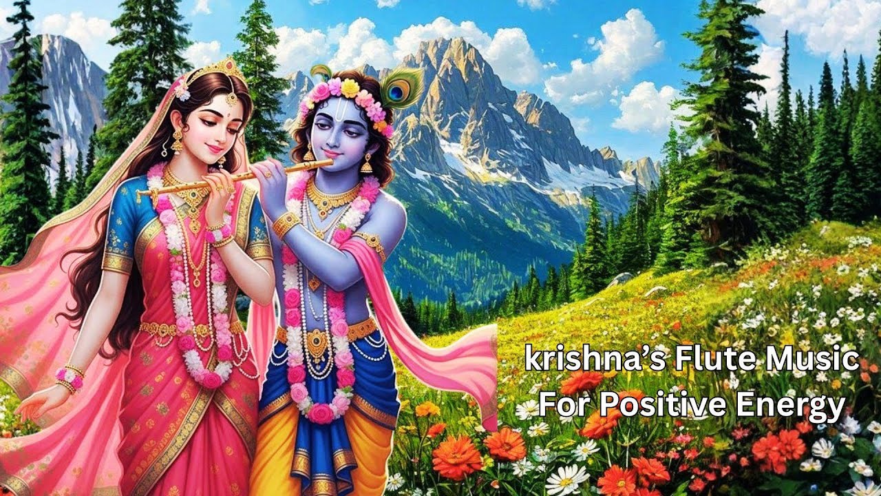 krishna flute music for positive vibes | relaxing krishna flute,Meditation music healing flute music