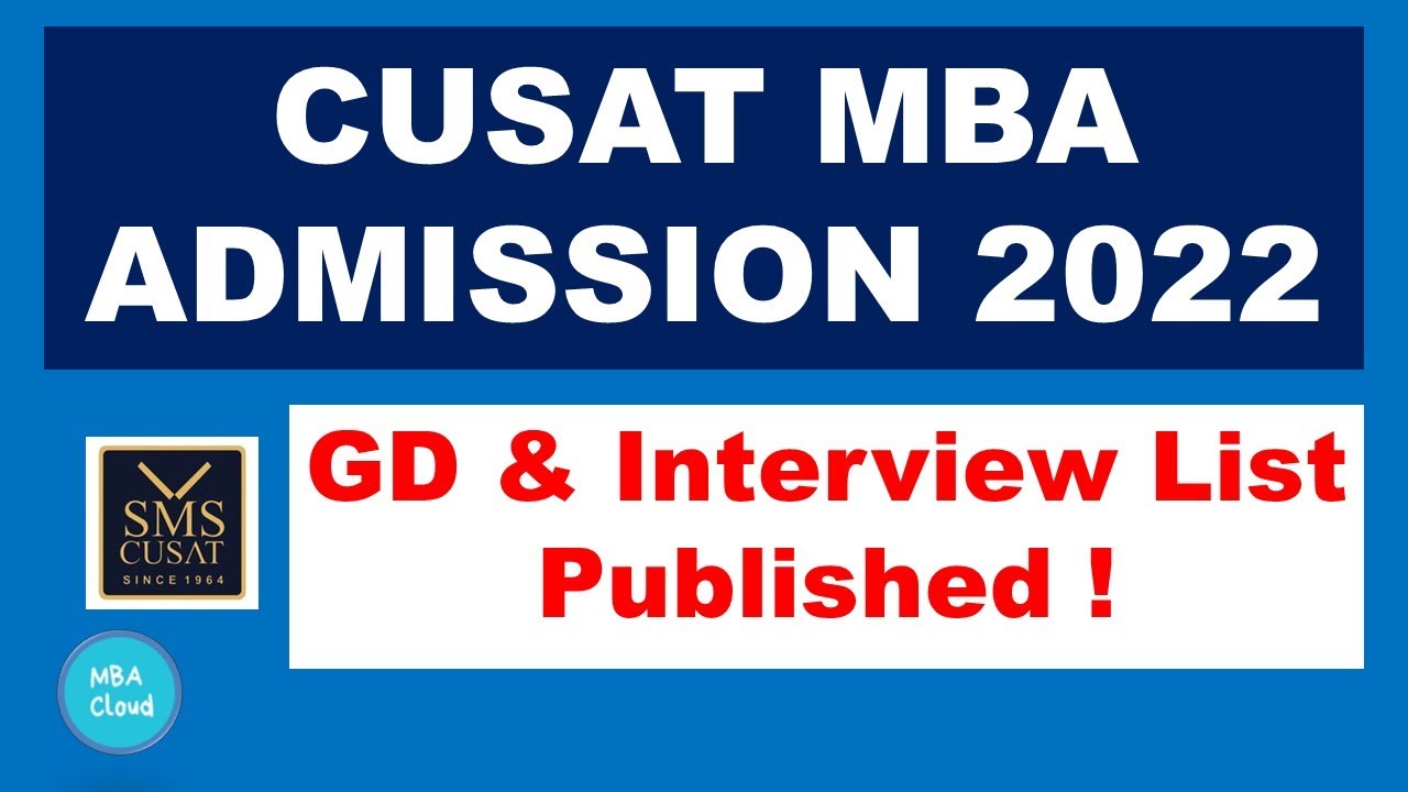 CUSAT MBA| GD & Interview Shortlisted | MBACloud
