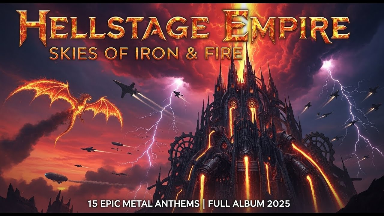 ⚙️ HELLSTAGE EMPIRE &ndash; SKIES OF IRON & FIRE | 15 Epic Metal Anthems | Full Album 2025 🤘