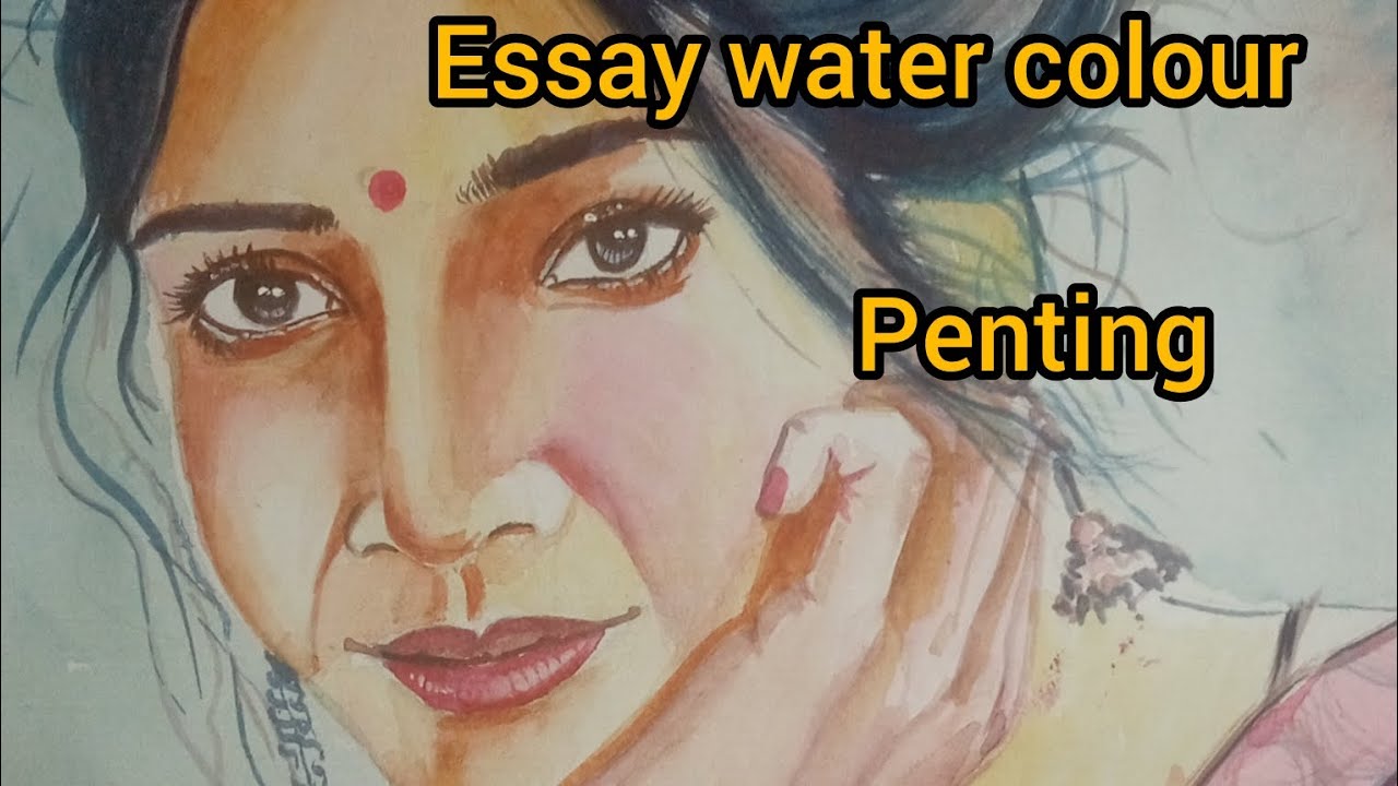Essay water colour penting penting ||drawing ||colour with water ||portrait 