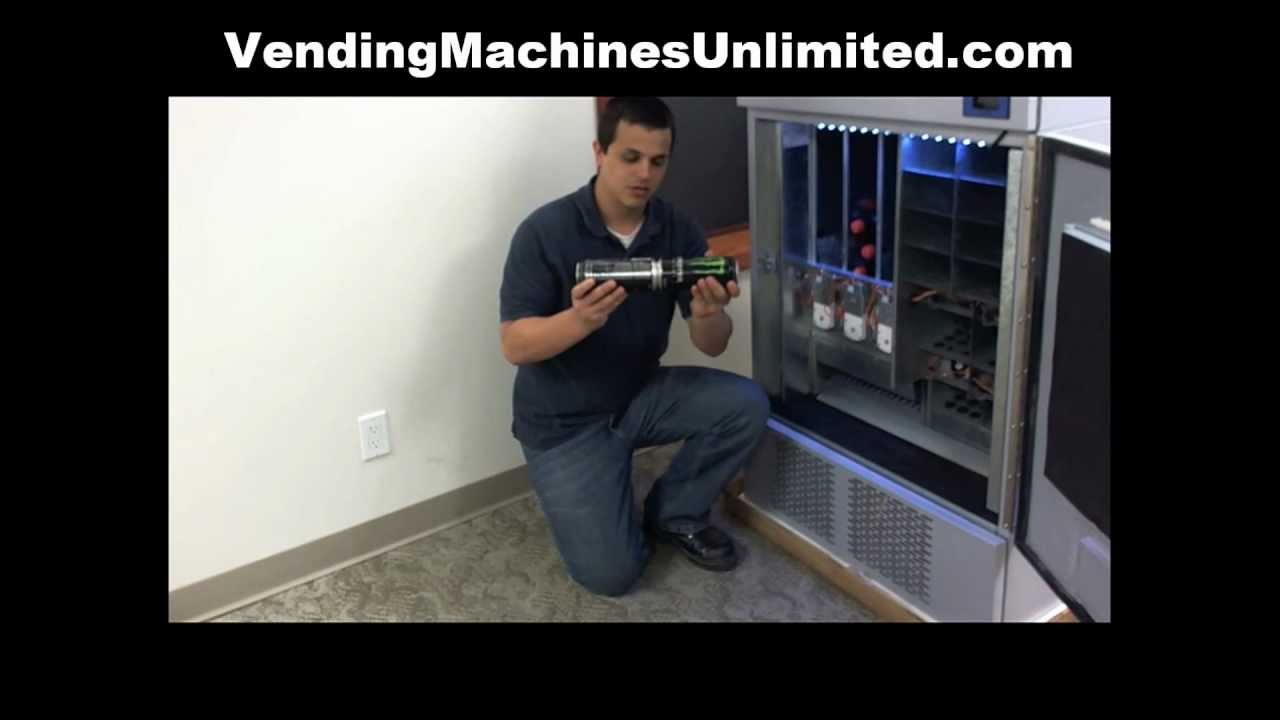 Loading a Vertical Drop Bottle Vending Machine by Seaga