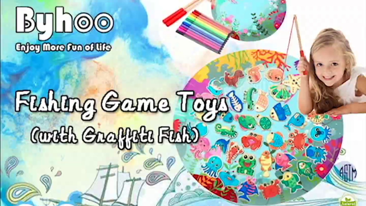 Fishing Game Toys for Kids - Vedio of Testing Byhoo Magnetic Wooden Fish Catching Toy