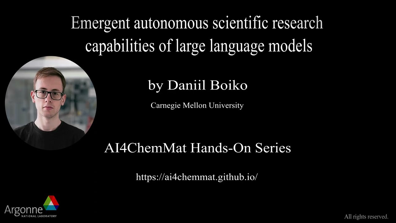 Emergent autonomous scientific research capabilities of large language models