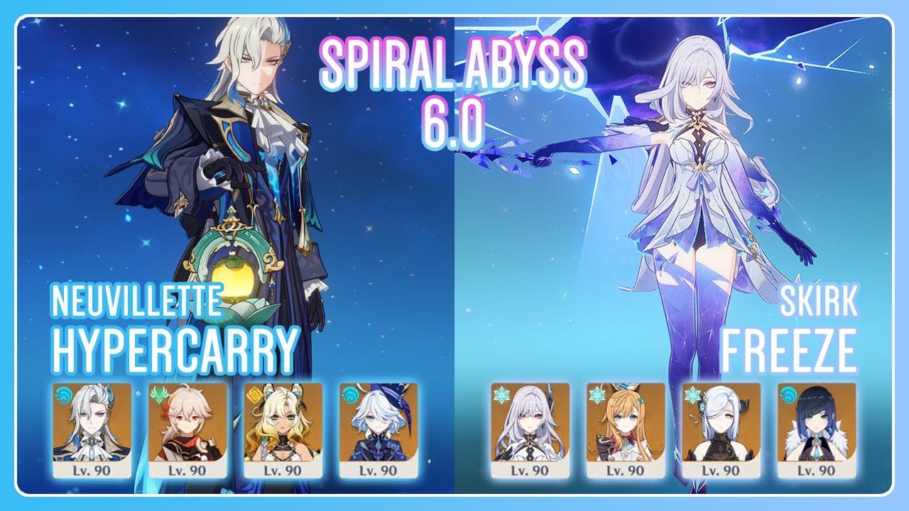C0 Neuvillette Hypercarry & C0 Skirk Freeze | Spiral Abyss 6.0 | Genshin Impact