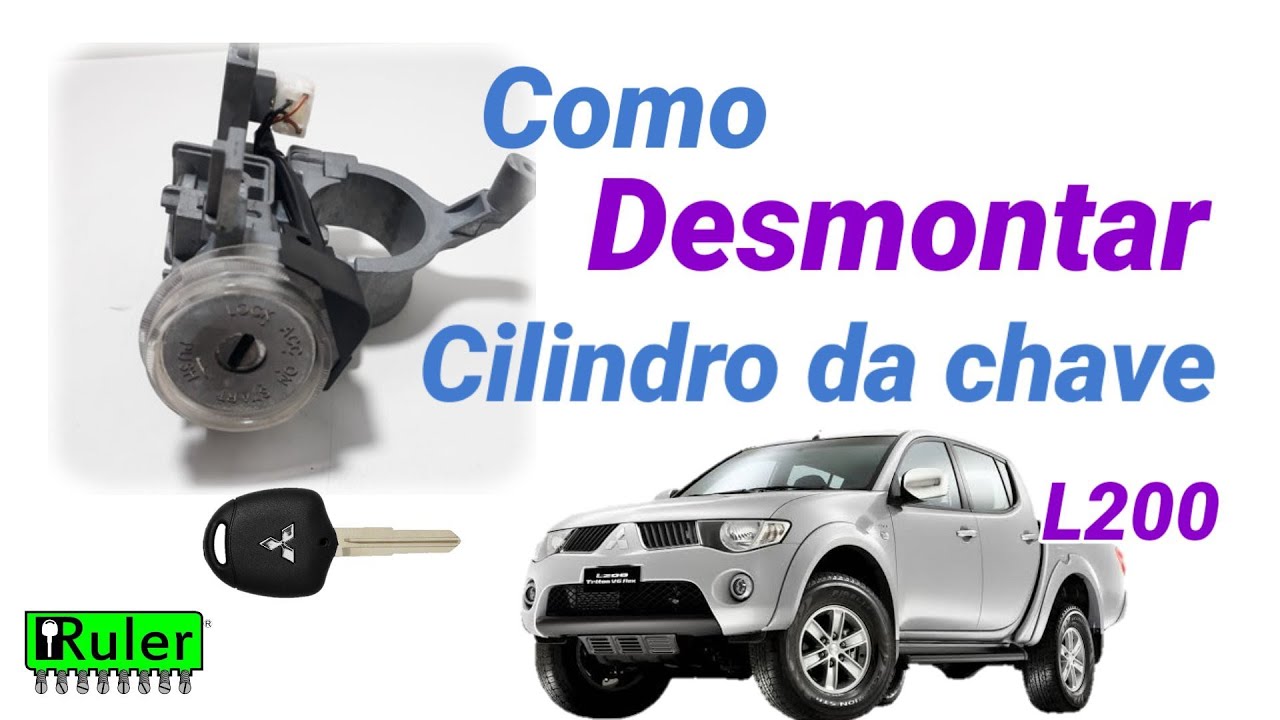 COMO DESMONTAR CILINDRO DE CHAVE  MITSUBISHI L200 #chaveiros #locksmith