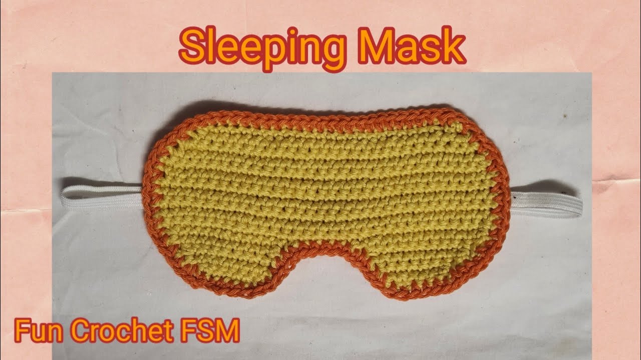 ✈️ Sleeping Mask crochet for beginner's
