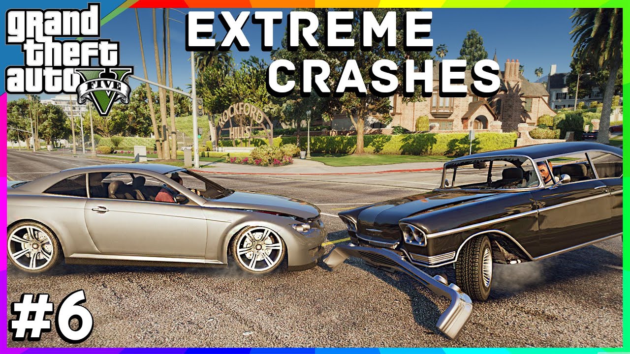 GTA 5 - No Brakes Mod - CAR CRASHES #6