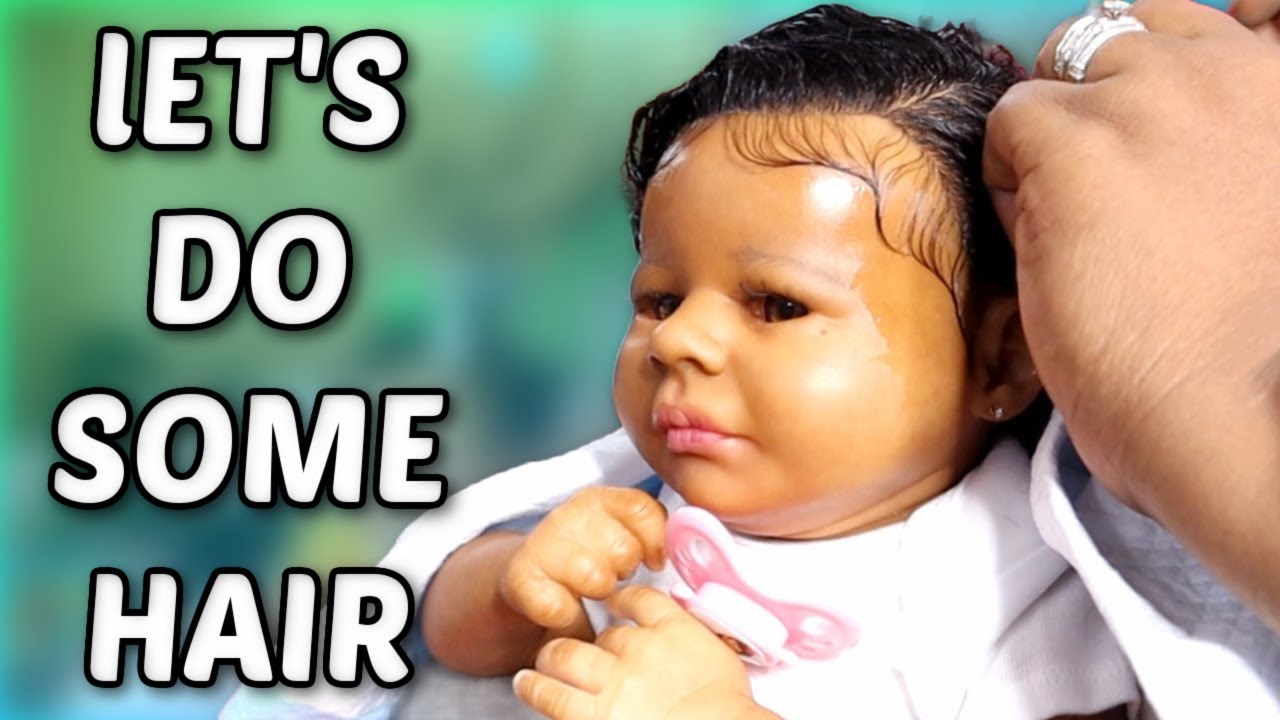 How to do reborn baby doll hair Katie in cute ponytails