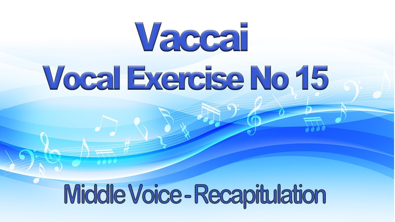 Vaccai Lesson XV Recapitulation Key F For Middle Voice