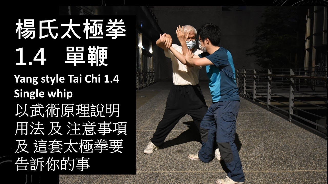 楊氏太極拳 1.4  單鞭 Yang Style Taijiquan 1.4 Single Whip以武術的原理說明用法及注意事項，單鞭是重複最多次的招式，有何重要!