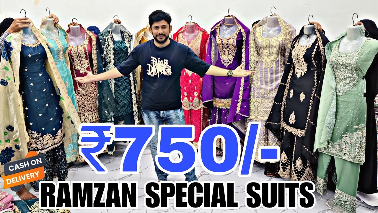RAMZAN SPECIAL PARTYWEAR Russian Plazoo Readymade Dresses ₹750/- Hyderabad Wholesale Online Shopping