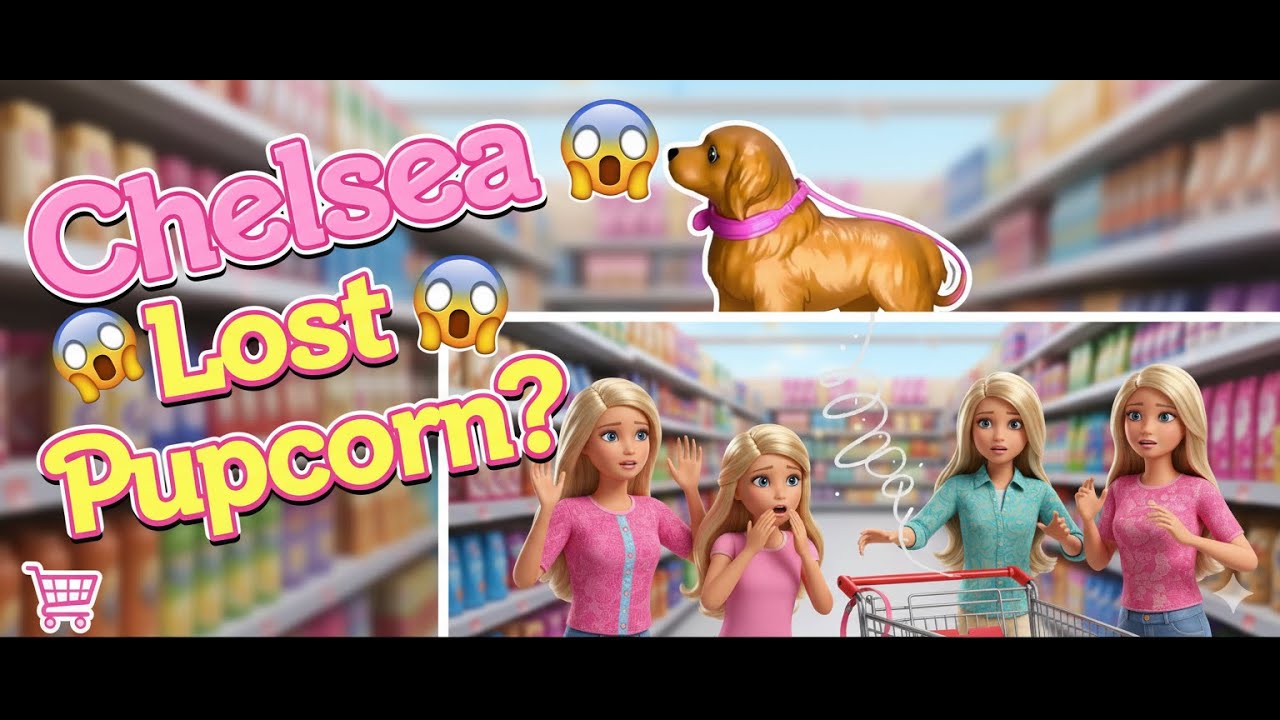 CHELSEA LOST PUPCORN!! 😱🐶 The Girls Search The ENTIRE Grocery Store