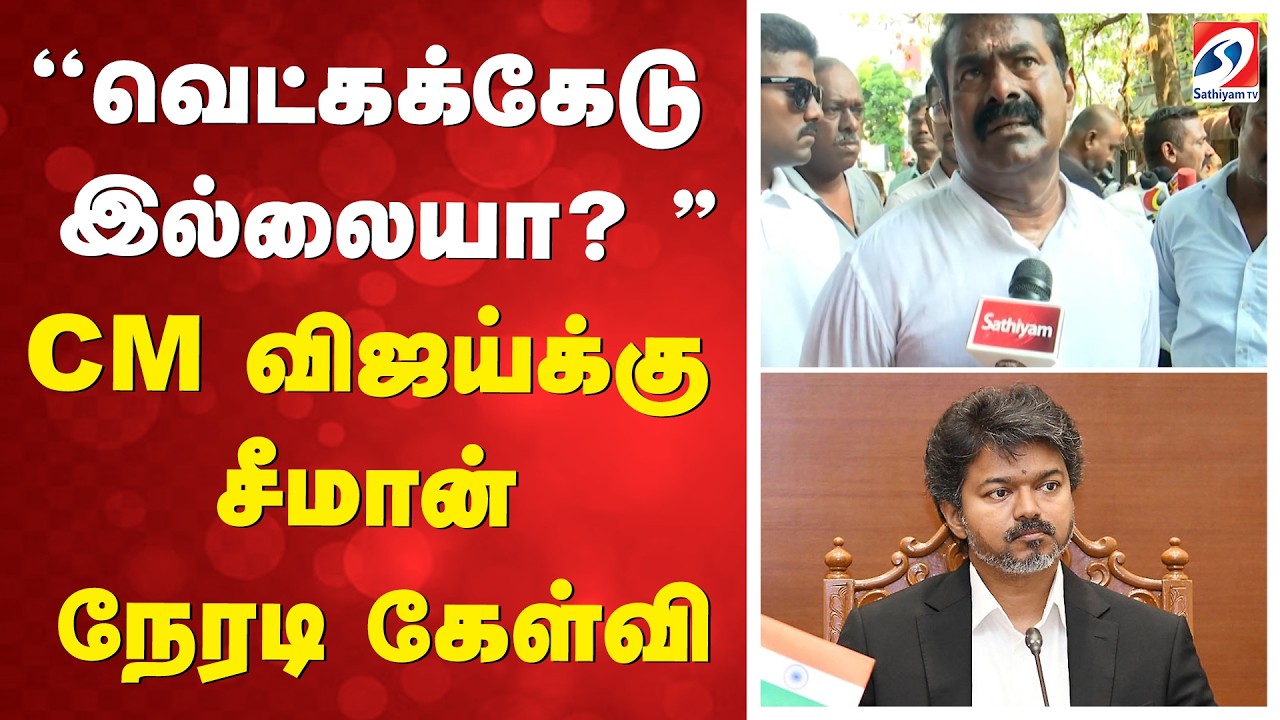 ''வெட்கக்கேடு இல்லையா? '' - CM விஜய்க்கு சீமான் நேரடி கேள்வி | Seeman | CM Vijay |  NTK | TVK VIJAY