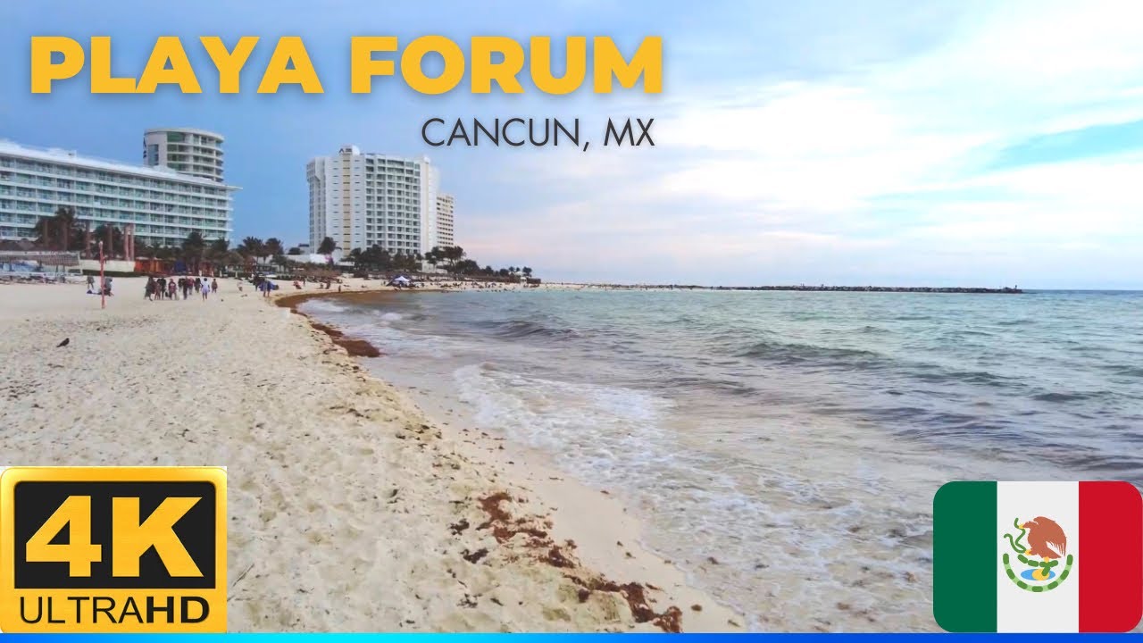 Playa Forum Cancun: 4K Beach Walking Tour