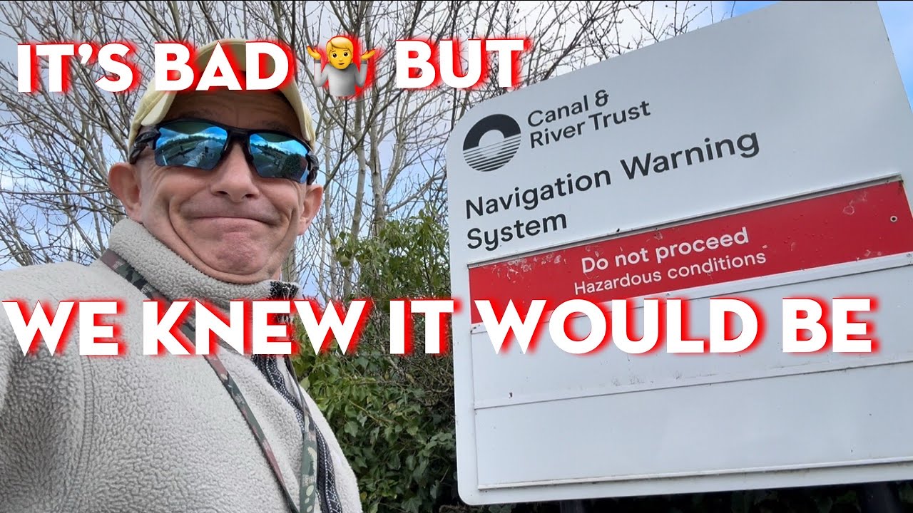 It’s bad, but we knew it would be  - A boater and his dog walk #canal #navigation #floods 