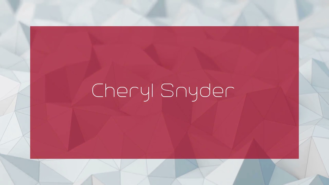 Cheryl Snyder - appearance
