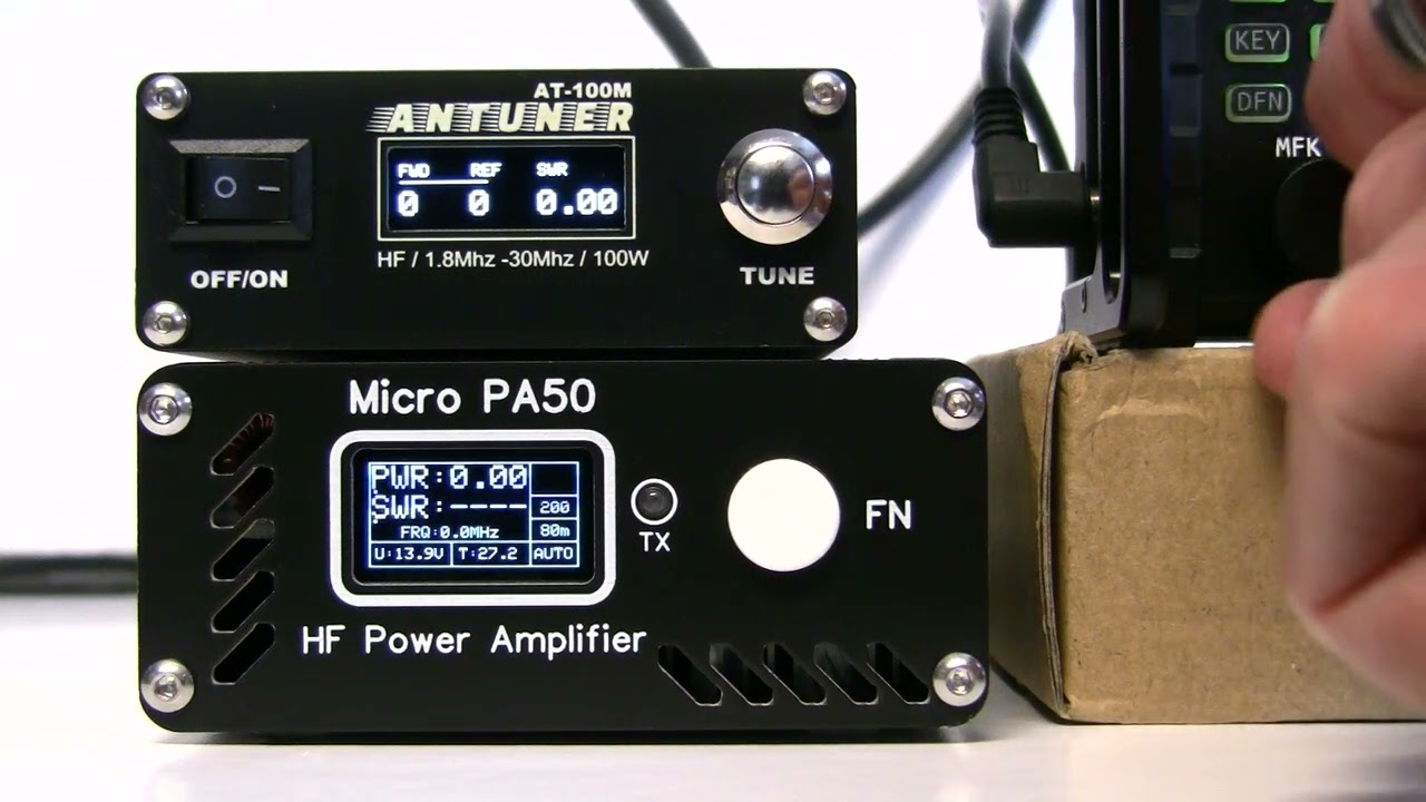 Demonstration of the AT-100M ATU plus Micro PA50 and Xiegu X6100