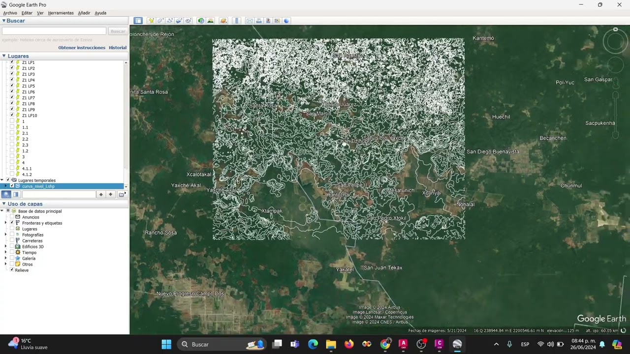 Geolocalización y curvas de nivel