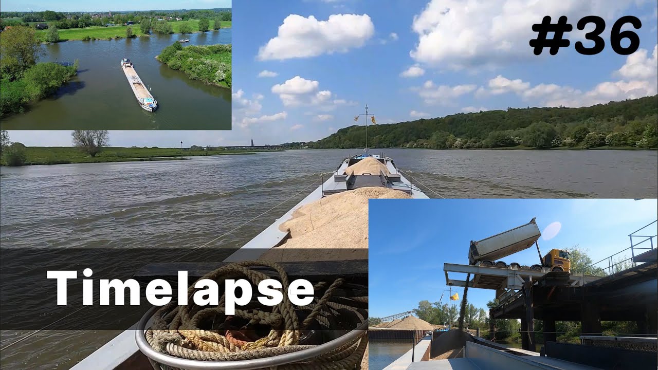 Lossen in Lathum, laden in De Steeg en naar Weesp | Binnenvaart Timelapse #36