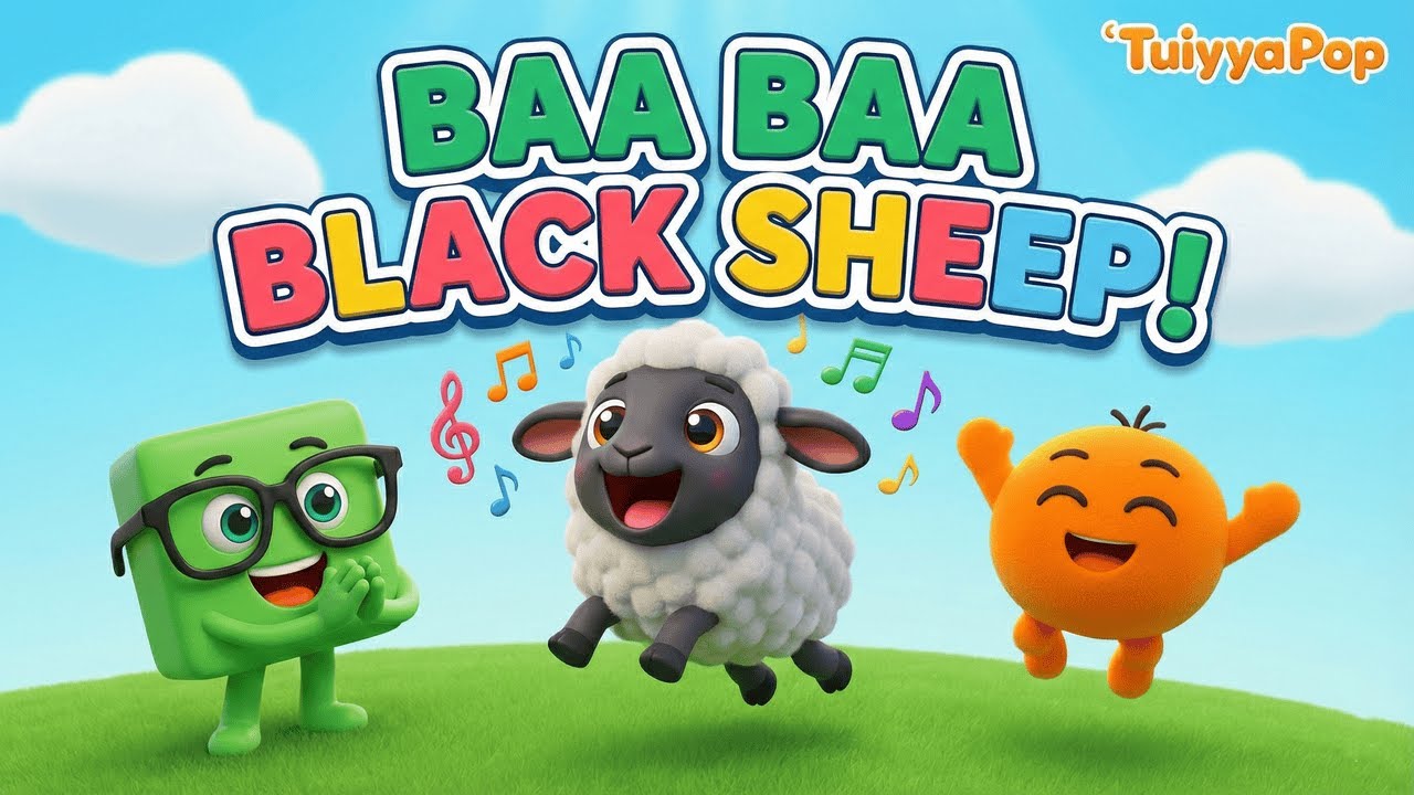 Baa Baa Black Sheep 🐑 | Classic Nursery Rhyme for Kids | Fun Learning Song for Toddlers | Tuiyya pop