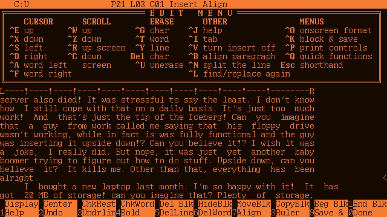MS-DOS Typing ASMR