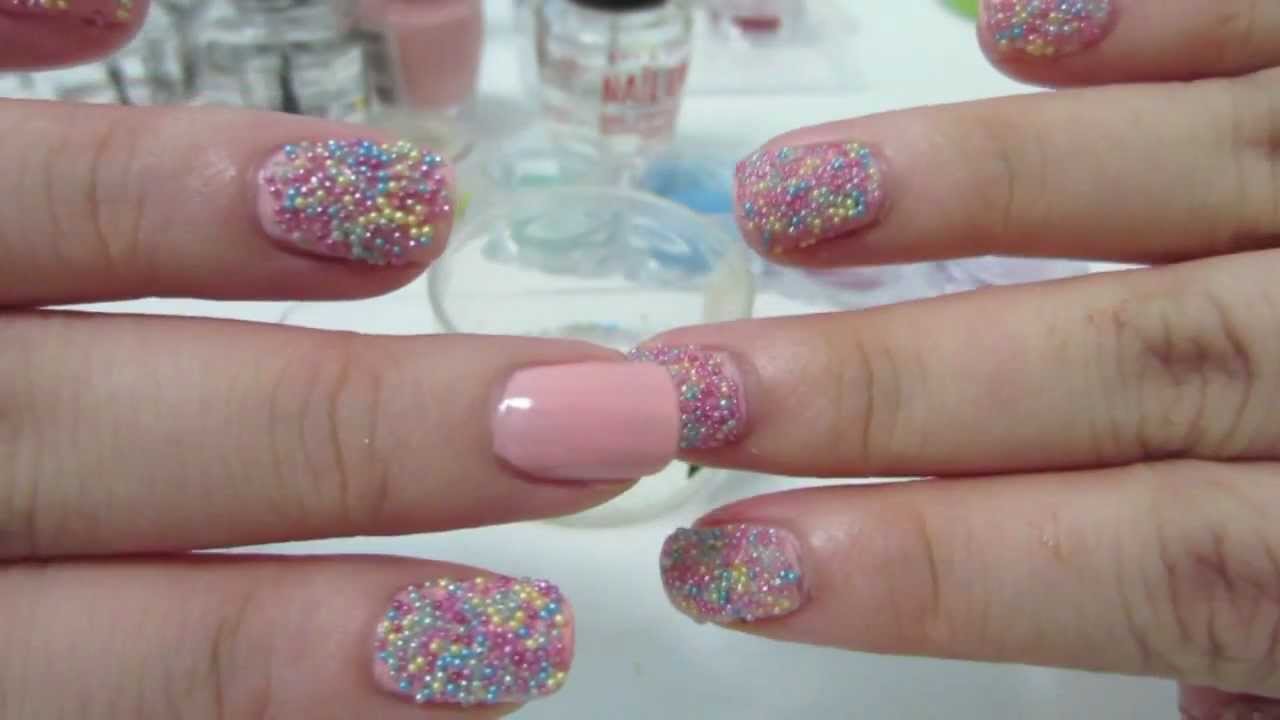 Easy DIY Caviar/Microbeads Nails!