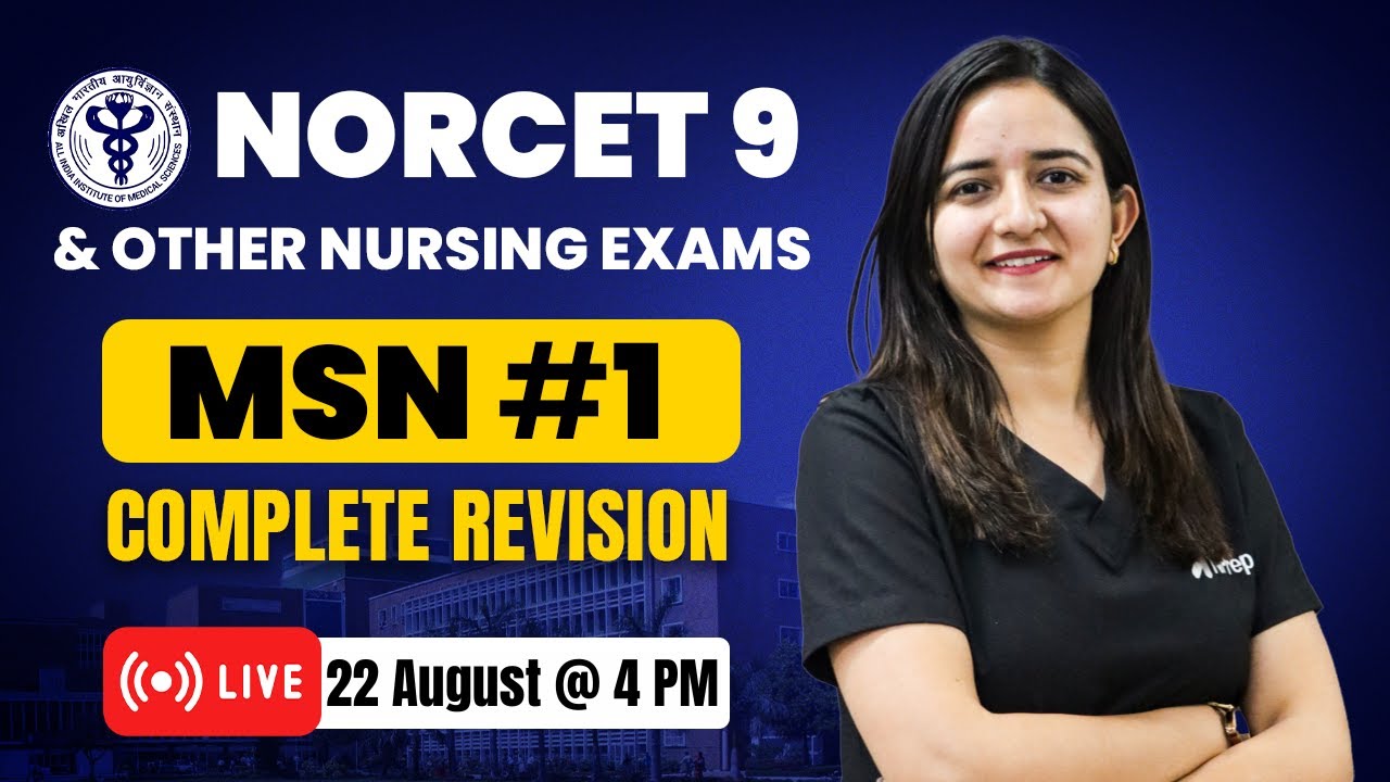 MSN Complete Revision✅ NORCET 9 & Other Nursing Exams | Medical Surgical Nursing | Pooja Mam