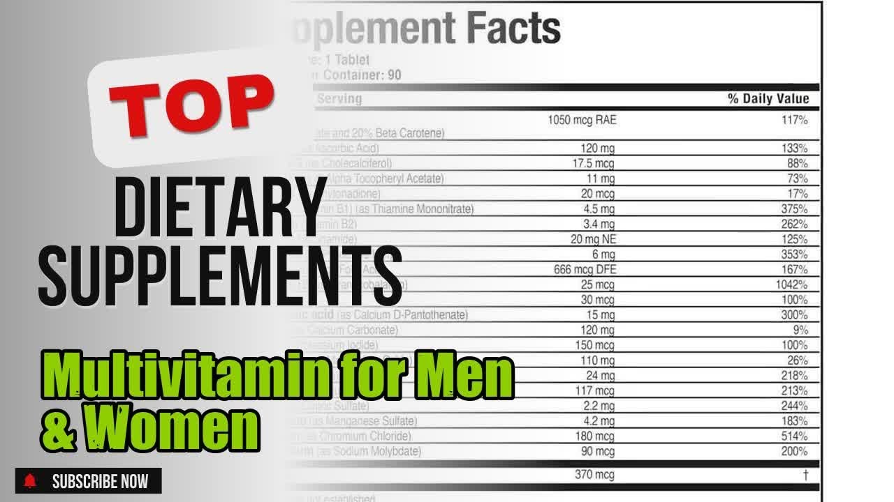 Top 10 Dietary Supplements about Multivitamin for Men & Women BEST of All Time