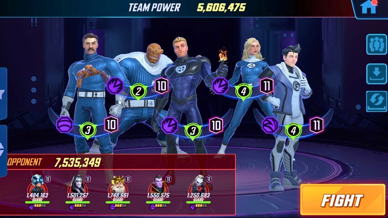 Best uses for Fantastic Four Mcu in War - Marvel Strike Force