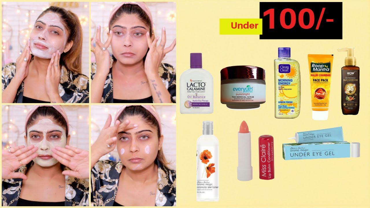 SUMMER BEST SKINCARE PRODUCTS UNDER Rs.100 | - Day to Night Skin Care Routine