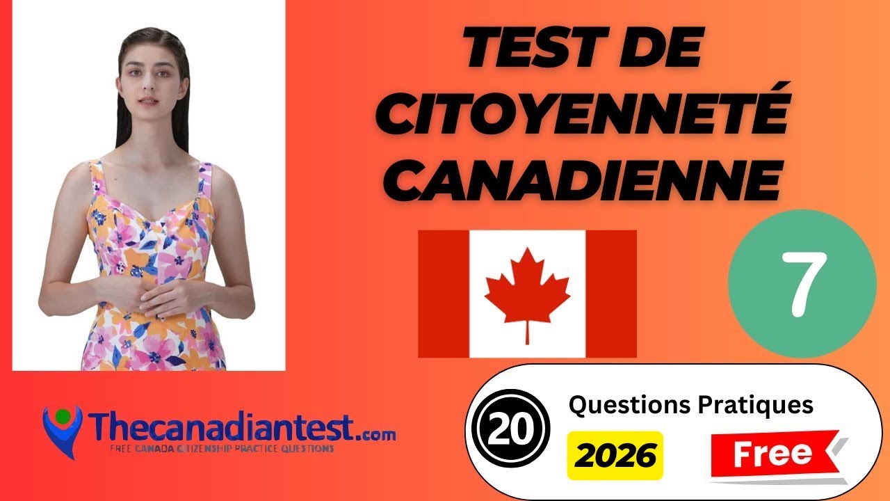 Examen De Citoyenneté Canadienne 2026 (20 Questions) #citoyenneté #français #2026 #testdecitoyenneté