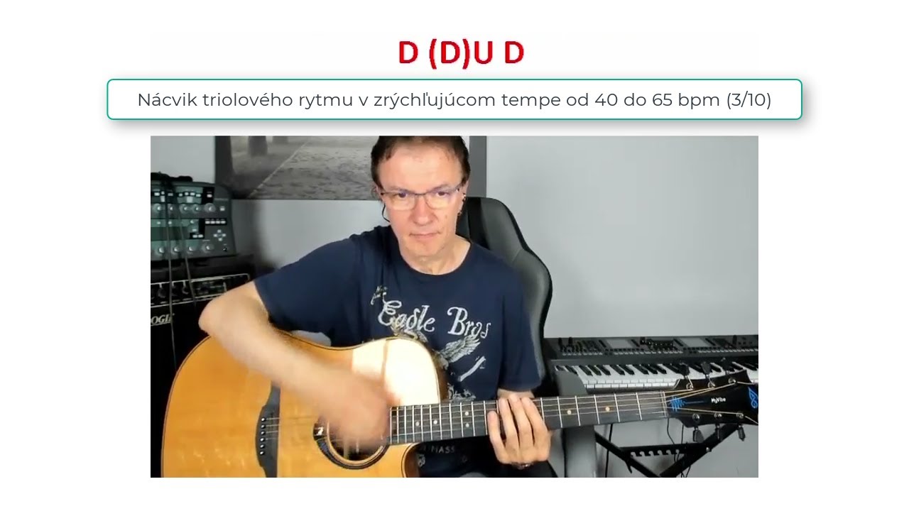 Nácvik triolového rytmu v zrýchľujúcom tempe od 40 do 65 bpm (3/10)