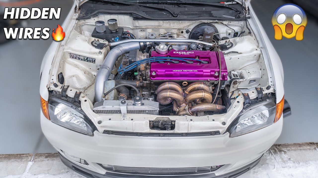 How To Wire Tuck Your Engine Bay and Relocate The Fuse Box for Honda Civic 1992-2000