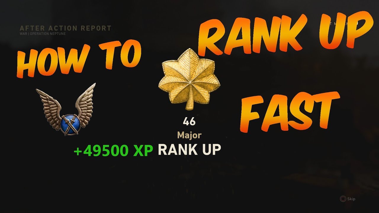 HOW TO RANK UP FAST IN CoD WW2 LEVEL UP SUPER QUICK  (Call of Duty: WWII Level Up Fast)