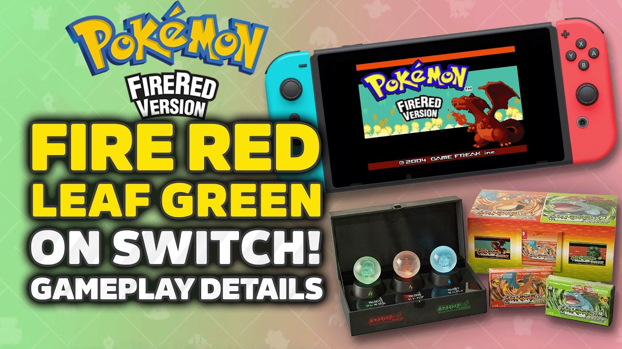 Pokémon FireRed & LeafGreen On Switch! Release Date, Gameplay Details & Physical Collectors Bundle