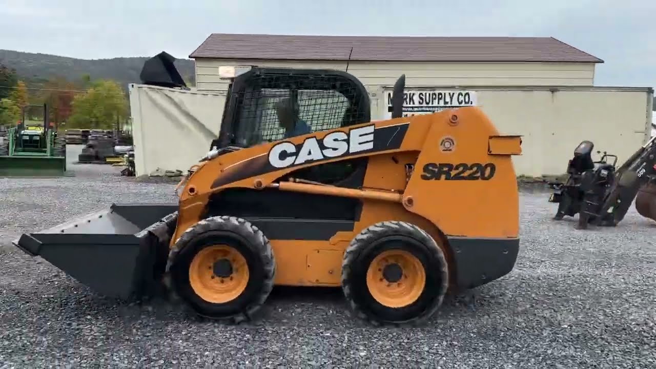 PART 1 2011 Case SR220 Rubber Tire Skid Steer Loader Bradco 509 Backhoe Attachment Cab Heat 82 HP