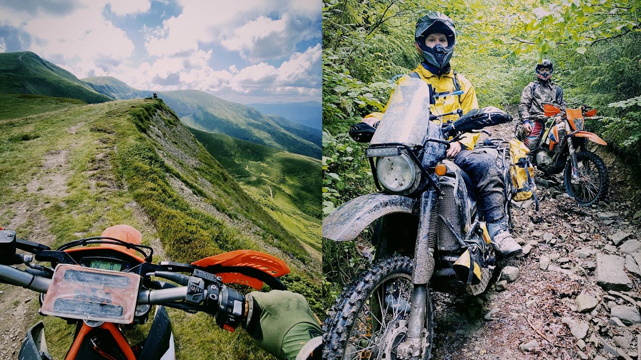 KTM 690R Mountains enduro trip. POV 25 min.