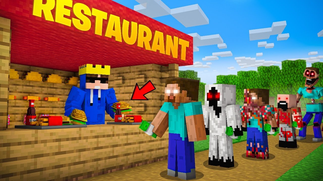 I Opened a RESTAURANT For SCARY ENTITIES  In Minecraft..