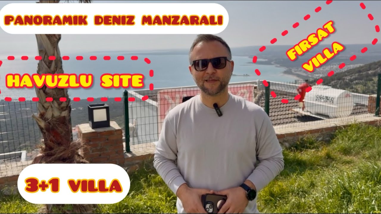 Aydin Didim Akbük panoramik deniz manzarali 3+1 villa
