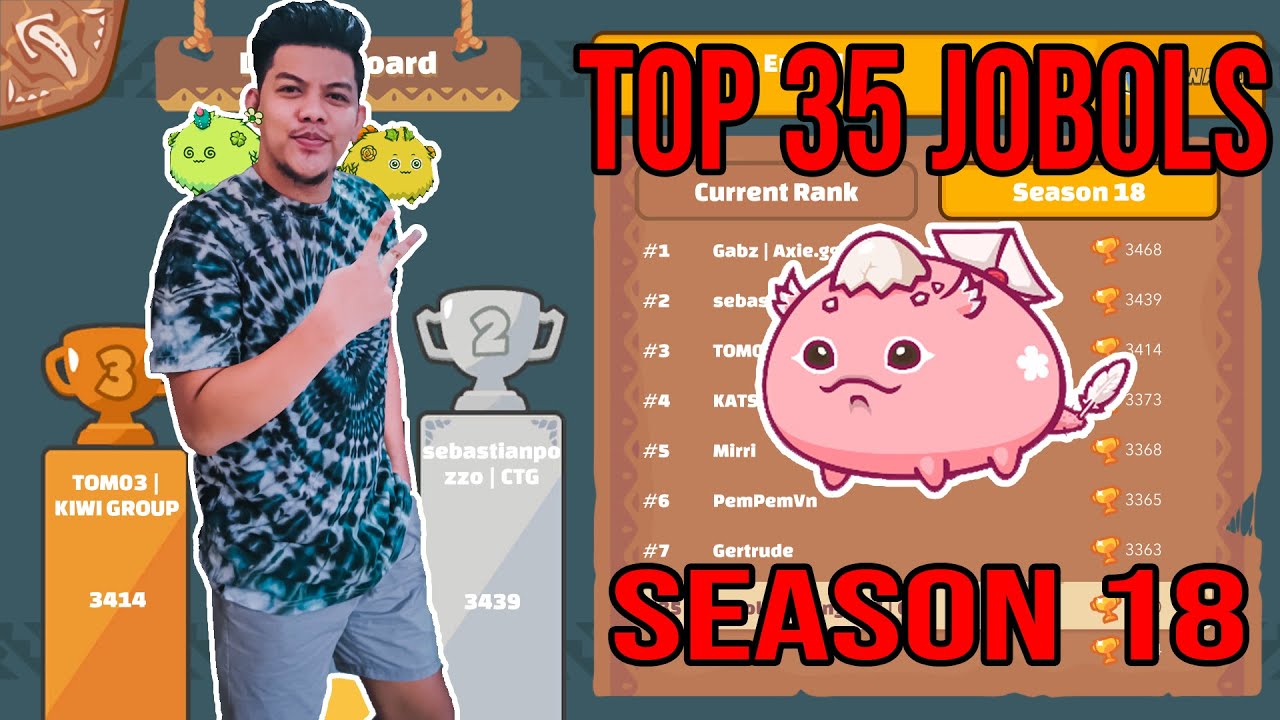 Jobols Toothless Bird Gameplay Top 35 Season 18 | Axie Infinity