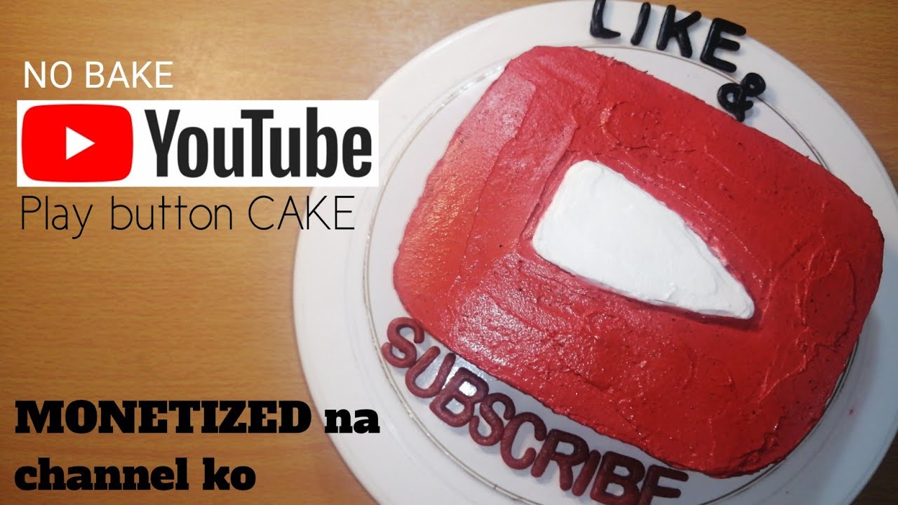 No Bake YouTube play button cake || My MONETIZED cake