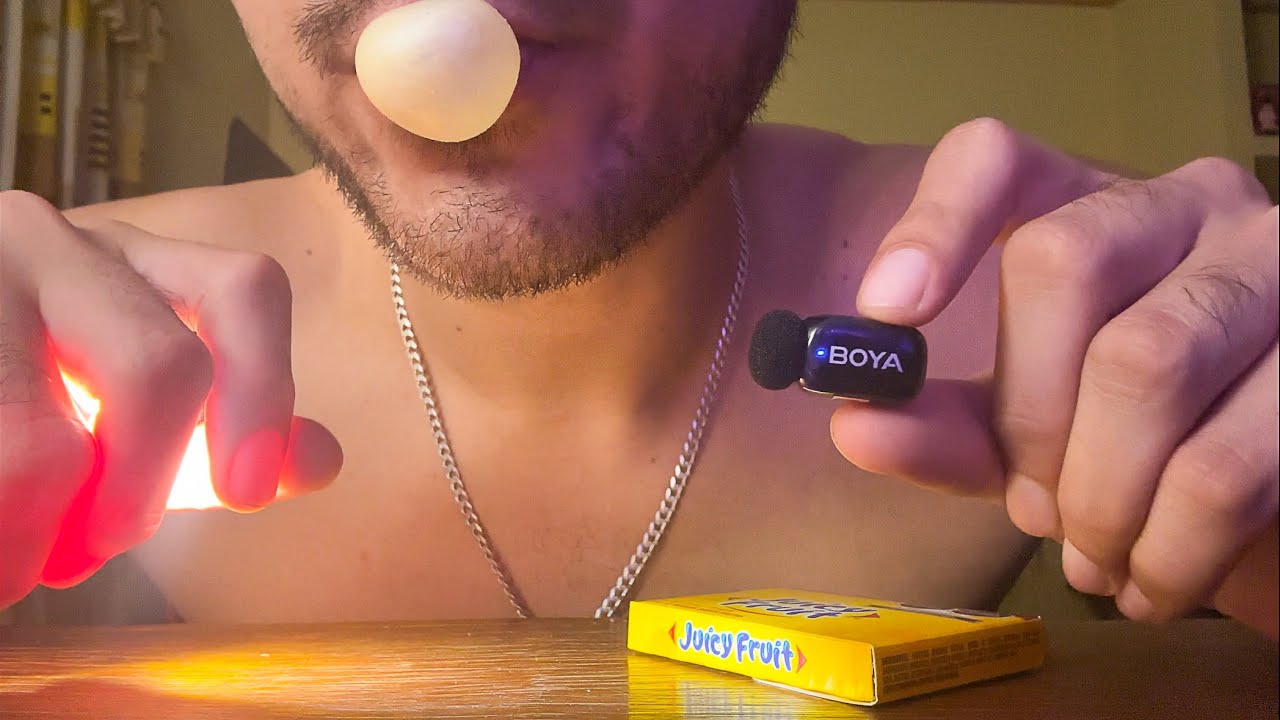 ASMR Mascando Chicle🫨Micrófono MINIATURA ¿Qué tal suena?