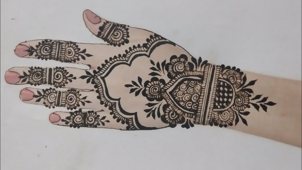 Back hand design mehandi beautiful mehandi design mandir  design mehandi#shreemehadiofficial