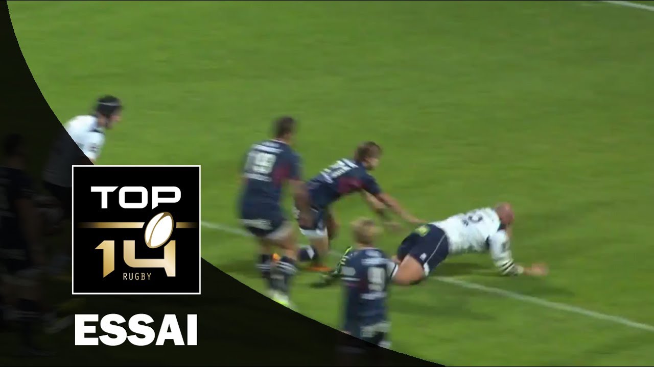 TOP 14 – Agen – Bordeaux-Bègles : 16-31 - ESSAI Arthur Joly (SUA) - Saison 2015/2016