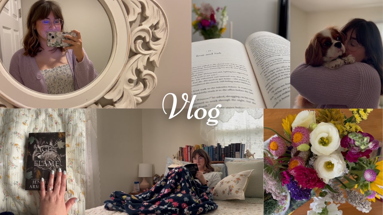 Bookish Vlog | Ruthless Vows, A Gentleman in Moscow, farmers market flowers, & pretty dresses