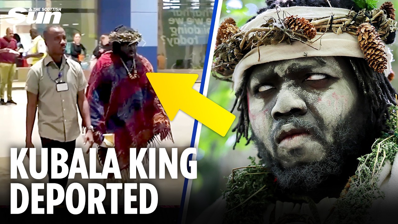 African tribe Kubala King finally been deported six months after being arrested in Scottish forrest