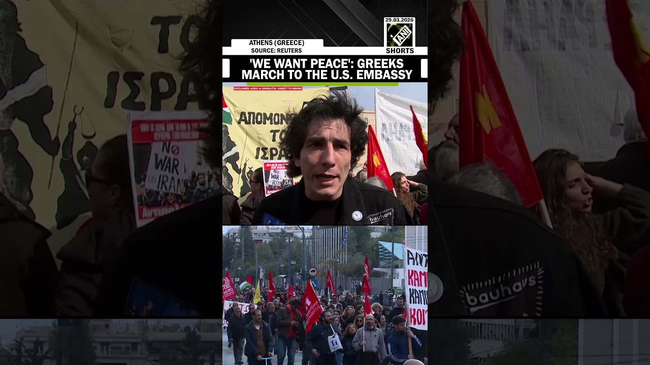 'We want peace': says Greek demonstrators as they march to the U.S. embassy in anti-war protest