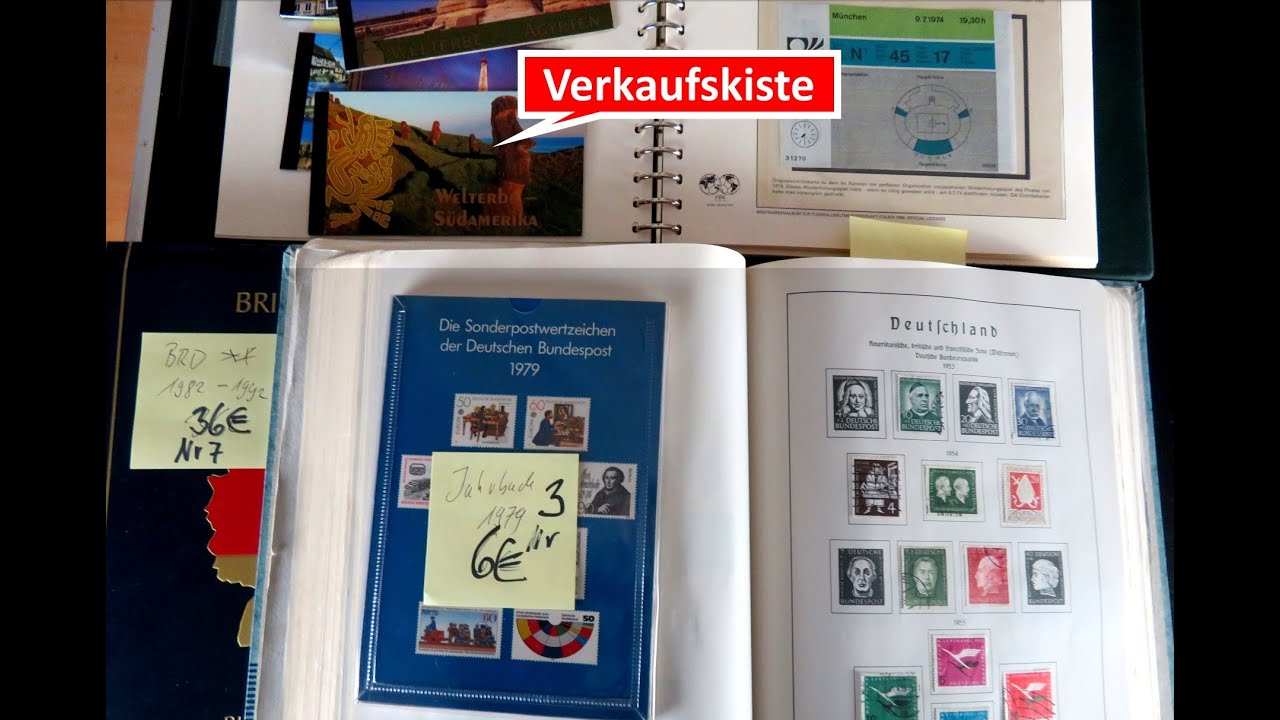 Briefmarken Verkaufsfilm: Schatzsuche und Verkauf in Verkaufskiste 18 mit Briefmarken